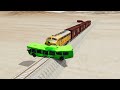 Big Mistake Impossible Rail Tracks Vs Trains Crossing - BeamNG.Drive