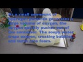 Elephant toothpaste/dish soap worm chemistry experiment