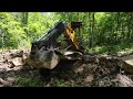 Old Backhoe Building Forrest Road - Stone Bridge Project Rolls On!