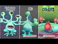 RawZebra Monsters VS Regular Monsters VS 3D Monsters - Ethereal Workshop (My Singing Monsters)