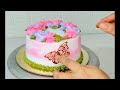 How to decorate a  flower cake l Beautiful cake decorating video  l New cake decorating video l
