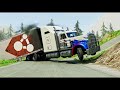 BeamNG Drive - BigRig vs Higher And Higher Cliff Drops