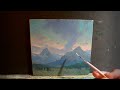 Twilight Mountains | Beautiful Landscape Oil Painting TUTORIAL