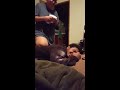 Beating with a toilet paper roll