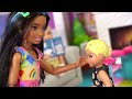 Barbie & Ken Doll Family Babysitter Evening Routine