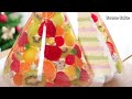 The only Christmas tree fruit jelly cake in the world 🎄 / Christmas Fruits Jelly Cake / Amazing cake