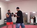 Coach Rick Mittology - Demonstration of Mayweather Style Mittwork / Training Instruction