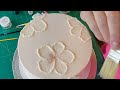 How to Make a Brushed Embroidery Cake | Bas Relief | Cake Decorating Tutorial