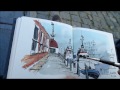 Urban sketching in the Lisbon harbor