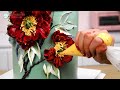 Knife Flower Technique for Cakes | Kỹ thuật làm Bánh hoa đắp bay thân cao xinh xắn