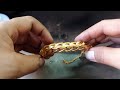 How to make a bracelet using plastic || 24k gold bracelet is made