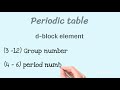 how to learn d- block element name in few minutes |tamil|