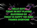 HAPPY 100 SUBS GIVEAWAY GCUBES !!! | Blockman Go