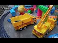 Drama kereta thomas & friends, bus tayo, excavator, truk dump, mixer molen, loader buldozer, monster