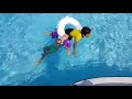 Kid Almost Drowned In The Pool Caught On Camera.