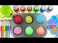 Satisfying Video | How To Make Rainbow BIG Slime Balls IN Bathtub Pan AND Mixing Candy & CuttingASMR