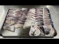 A cooking video of cleaning and cooking deep-sea fish 