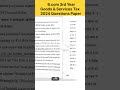 Goods & Service tax 2024 Questions paper|| B.com 3rd Year #egb_learning #trending