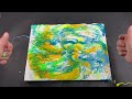 Acrylic Pouring: Bubble Wrap Rotation Pour- Unique Fluid Art