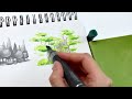 How to Draw a Forest/Wooded Scene with Markers | Tutorial