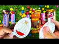 Satisfying video Cutting Rainbow Lollipops candy and chocolate Unboxing Cutting video