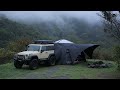 This CAR TENT is perfect for RAIN and STORM [ Solo Camping ASMR ]