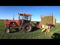 New Holland 1038 bale wagon, and 565 baler.  Allis Chalmers 180, and 200