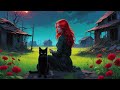 Lofi Melody 🌹🍃  | black cat lofi | sunset lofi | chill study vibes