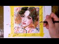 HOW TO PAINT A PORTRAIT WITH WATERCOLORS & COLOR PENCILS IN ONLY 5 STEPS!