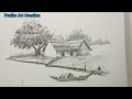 How to Draw| #village_Nature #Pencil_Sketch Creation.