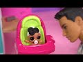 Barbie LOL Family Dollhouse Cleaning  Morning Routine - Titi Toys Dolls