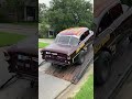 Hollywood '55 chevy Gasser Going Home after Metal Flake Top Paint