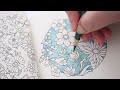 Colouring in World of Flowers by Johanna Basford | Polychromos | Adult colouring