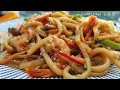 Easy Stir-fried  prawn udon noodles | stir- fried shrimp noodles recipe | Yaki udon  超开胃，超简单，黑椒虾仁乌冬面