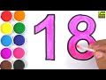 Dibuja y Colorea Los Números de 1 al 20 en Español - Aprende Colores y Números Para Niños / FunKeep