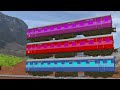 踏切アニメ  あぶない電車 TRAIN Climbing Pyramid 🚦 踏切 Fumikiri 3D Railroad Crossing Animation #1
