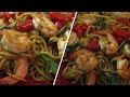 Shrimp Chow Mein with Sweet Red Peppers