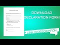 NEET SELF DECLARATION FORM DOWNLOAD | HOW TO DOWNLOAD | JEE NEET EXMAS