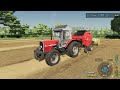 Placing New Animals, Barley Harvesting & Baling Straw│Bally Spring│FS 22│Timelapse#6