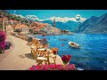 Bossa Nova: Outdoor Seaside Cafe Ambience ☕ Relaxing Coffee Shop Music, Ocean Wave Sounds