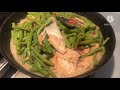 STRINGBEANS WITH SALMON FISH AND COCONUT MILK | Asian home recipes | Tasty recipes.