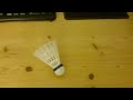 Dropping a shuttlecock