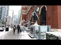 🇨🇦 【4K】❄️❄️❄️ Snowfall in Downtown Vancouver. BC. Canada.  Walking in the Snow. White Christmas.