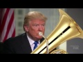 Donald Trump plays the tuba - extended interview