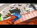GTA 5 Rainbow Spiderman Jumping Into Pool (Ragdolls Compilation Gameplay) #1