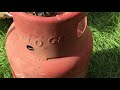 Raku firing Pottery