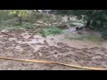 Spanish fire truck to wash out flood mud