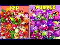 Team PURPLE vs RED Plants - Who Will Win? - Pvz 2 Team Plant vs Team Plant