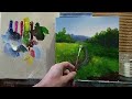 How to easily draw beautiful birches with acrylic|summer landscape for beginners acrylic #art