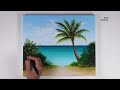 Seascape Painting | Tropical Beach Painting | Sea Painting in Acrylic
